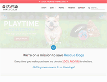 Tablet Screenshot of pawsforacause.com